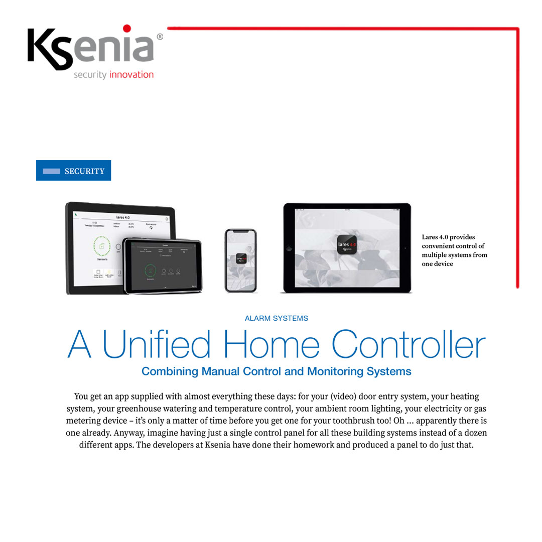 Ksenia Security - Smart Home - RTS- La Casa intelligente - Lares