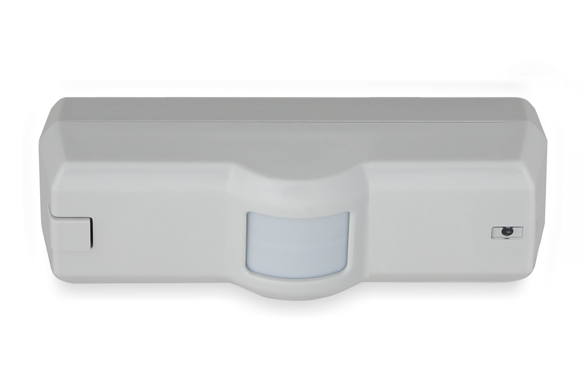 velum-C in posizione orizzontale, sensore con portata di sei metri.sensore centro porta con 6 m di portata velum-C is a vertical motion sensor with six m of range and is ideal for protecting doors and windows. Also available wireless